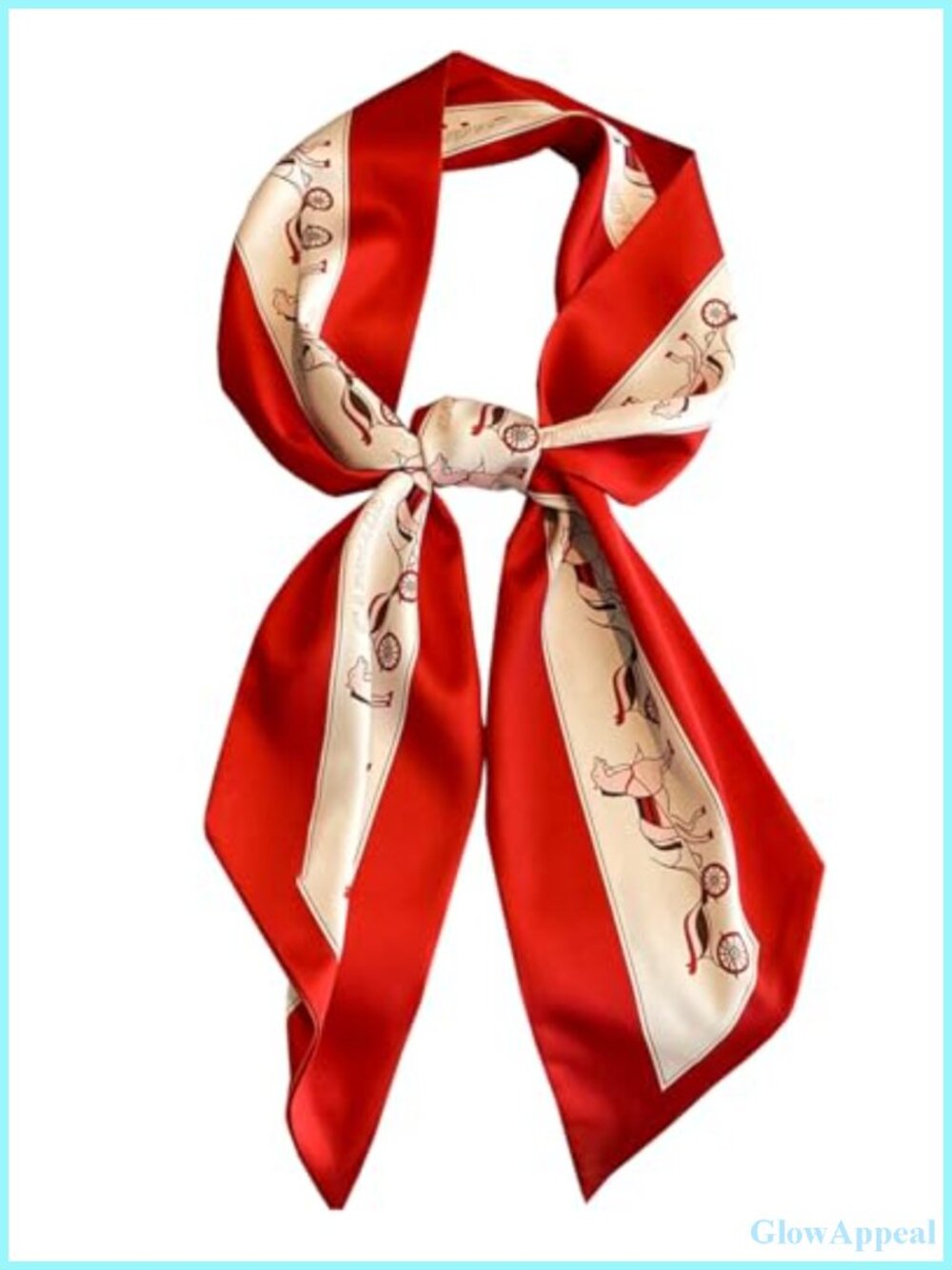 Polyester Satin Long Skinny Scarf for Handbags Hair Neck Headwear